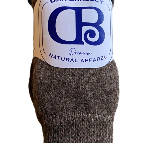 NZ Made Alpaca Blend Adventure Socks, Brown 5-7 image