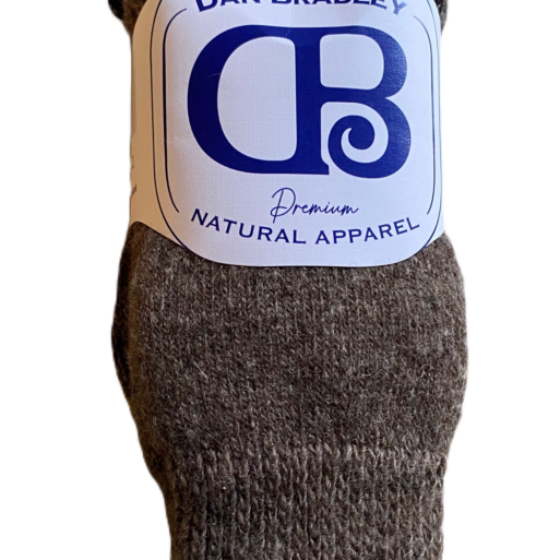 NZ Made Alpaca Blend Adventure Socks, Brown 5-7 image