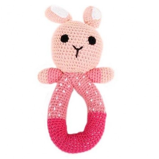 Pink Crochet Bunny Rattle image