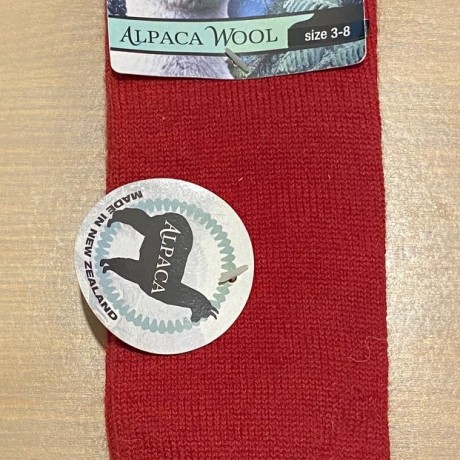 New Zealand Alpaca Socks - Red size 3-8 image
