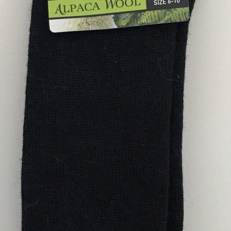New Zealand Alpaca Socks - Black size 6-10 image