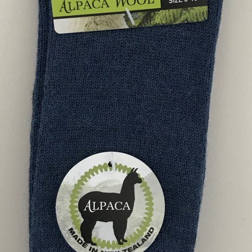 New Zealand Alpaca Socks - Denim Blue size 6-10 image