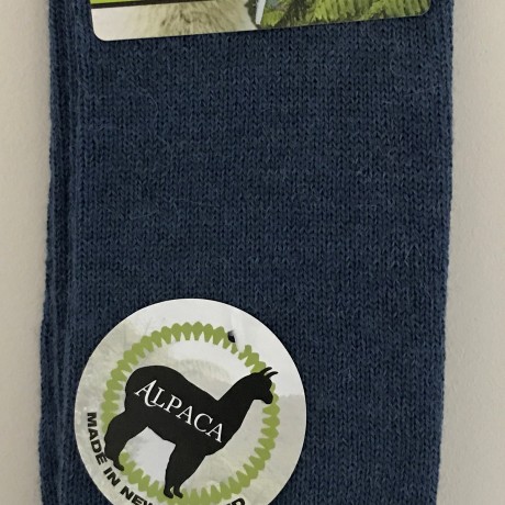 New Zealand Alpaca Socks - Denim Blue size 11-13 image