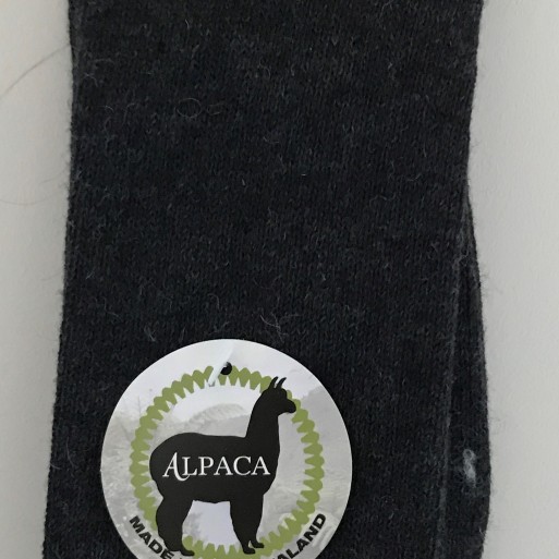 New Zealand Alpaca Socks - Charcoal Grey size 11-13 image