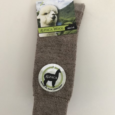 New Zealand Alpaca Socks - Fawn size 11-13 image