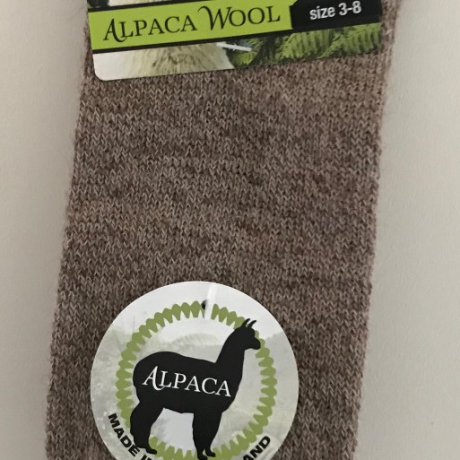 New Zealand Alpaca Socks - Fawn size 3-8 image