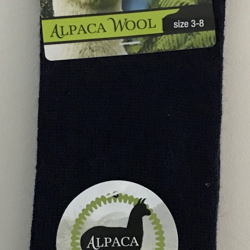 New Zealand Alpaca Socks - Navy size 3-8 image