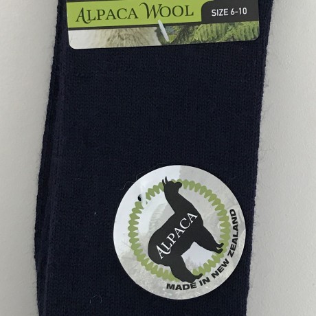 New Zealand Alpaca Socks - Navy size 6-10 image